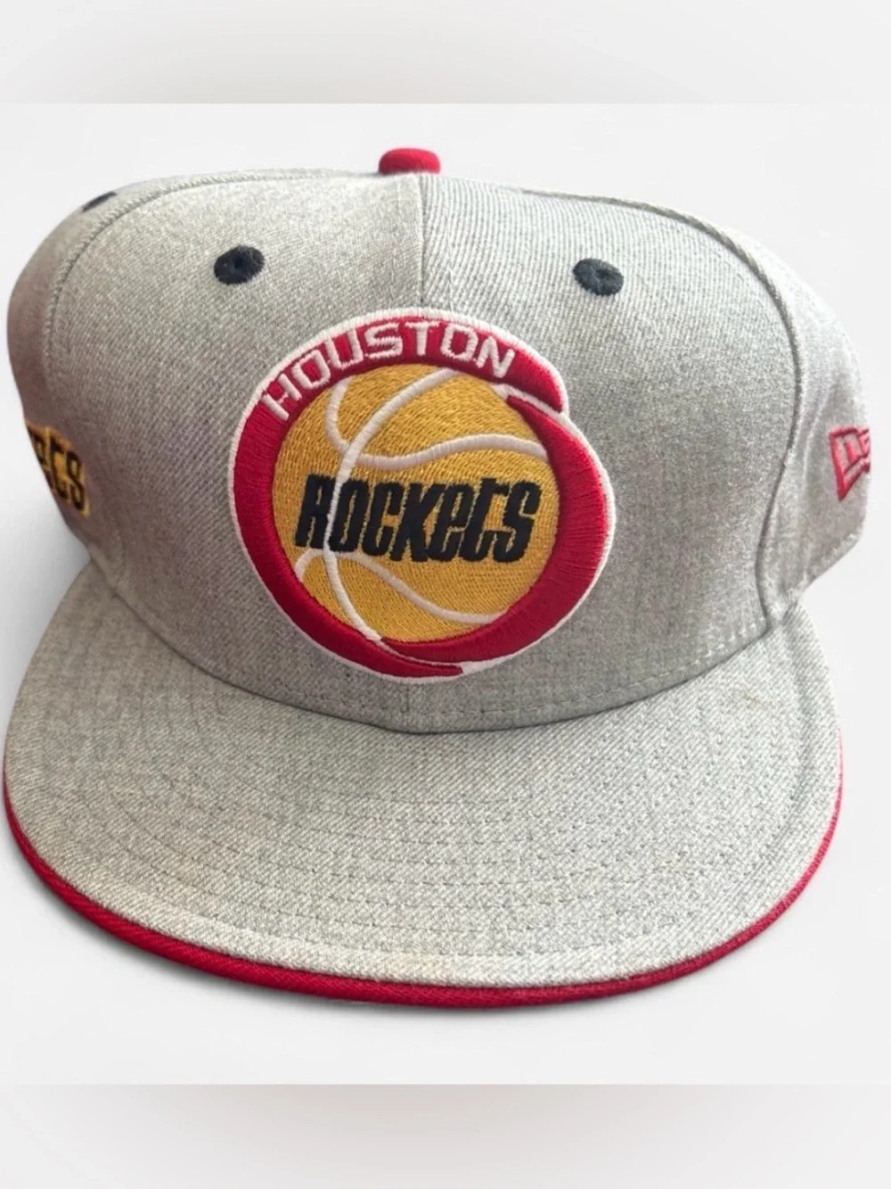 New Era Houston Rockets Gray Red Gold Snapback Hat